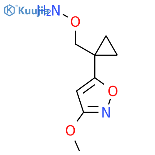 O-{1-(3-methoxy-1,2-oxazol-5-yl)cyclopropylmethyl}hydroxylamine structure