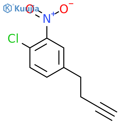 4-(But-3-yn-1-yl)-1-chloro-2-nitrobenzene structure