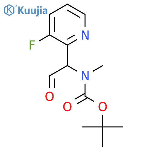 tert-butyl N-1-(3-fluoropyridin-2-yl)-2-oxoethyl-N-methylcarbamate structure
