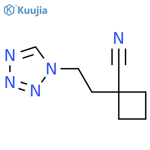 1-2-(1H-1,2,3,4-tetrazol-1-yl)ethylcyclobutane-1-carbonitrile structure