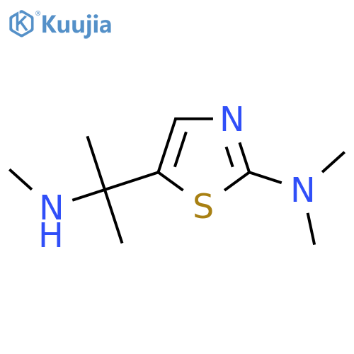 N,N-dimethyl-5-2-(methylamino)propan-2-yl-1,3-thiazol-2-amine structure