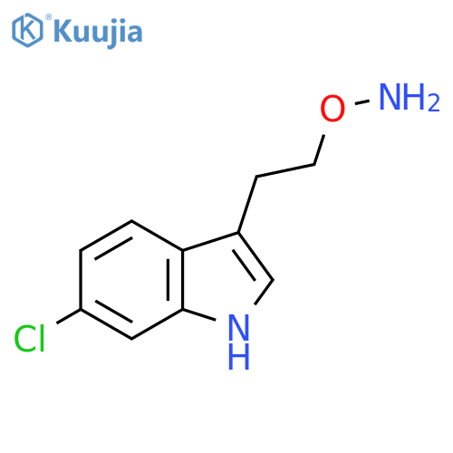 O-2-(6-chloro-1H-indol-3-yl)ethylhydroxylamine structure