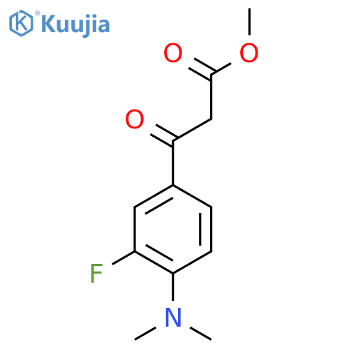methyl 3-4-(dimethylamino)-3-fluorophenyl-3-oxopropanoate structure