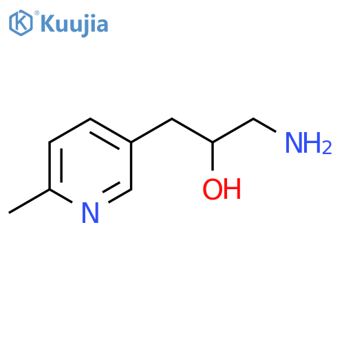 1-amino-3-(6-methylpyridin-3-yl)propan-2-ol structure