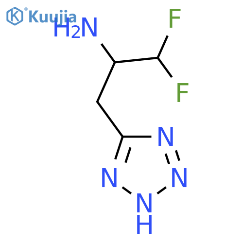 1,1-difluoro-3-(1H-1,2,3,4-tetrazol-5-yl)propan-2-amine structure