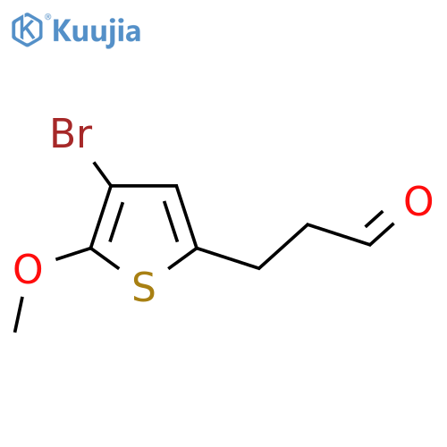 3-(4-bromo-5-methoxythiophen-2-yl)propanal structure