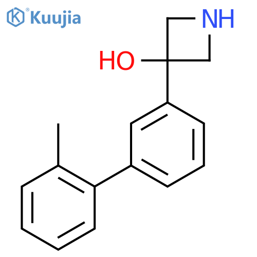 3-3-(2-methylphenyl)phenylazetidin-3-ol structure
