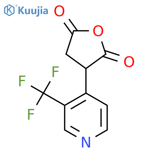 3-3-(trifluoromethyl)pyridin-4-yloxolane-2,5-dione structure