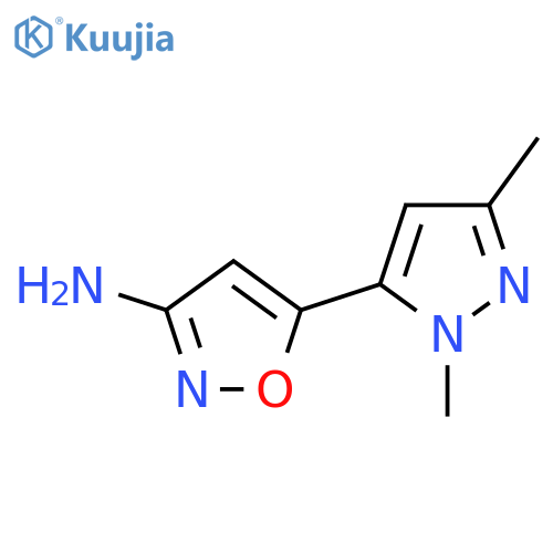 5-(1,3-dimethyl-1H-pyrazol-5-yl)-1,2-oxazol-3-amine structure