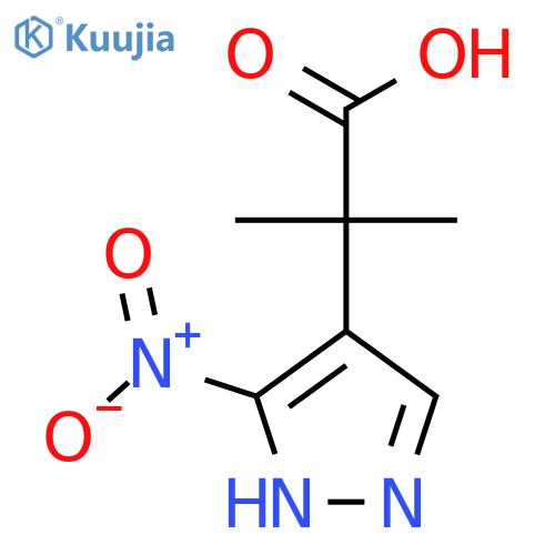 2-methyl-2-(3-nitro-1H-pyrazol-4-yl)propanoic acid structure