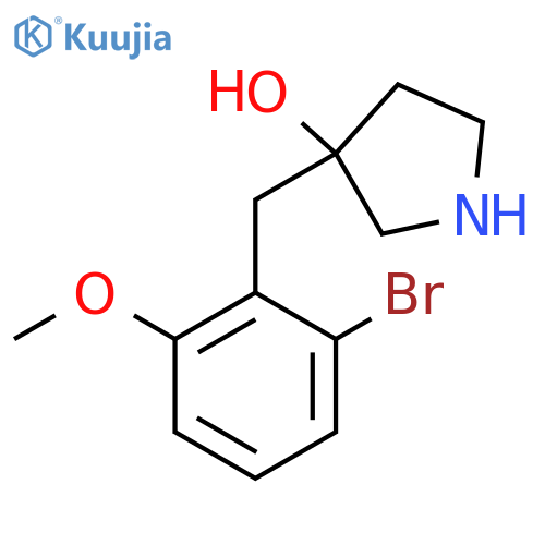 3-(2-bromo-6-methoxyphenyl)methylpyrrolidin-3-ol structure