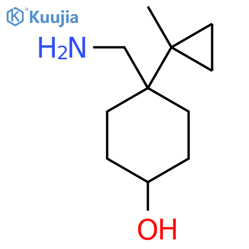 4-(aminomethyl)-4-(1-methylcyclopropyl)cyclohexan-1-ol structure