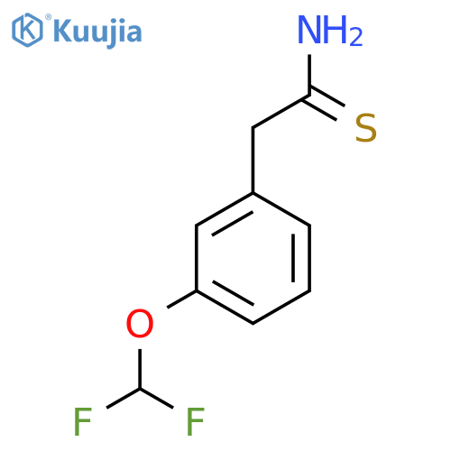 2-3-(difluoromethoxy)phenylethanethioamide structure