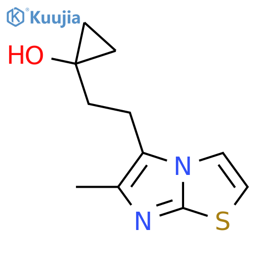 1-(2-{6-methylimidazo2,1-b1,3thiazol-5-yl}ethyl)cyclopropan-1-ol structure