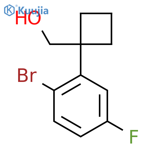 1-(2-bromo-5-fluorophenyl)cyclobutylmethanol structure
