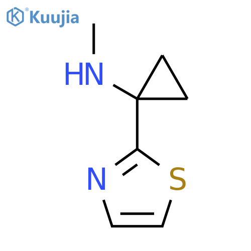N-methyl-1-(1,3-thiazol-2-yl)cyclopropan-1-amine structure