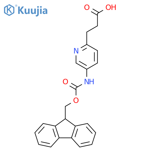 3-[5-({[(9H-fluoren-9-yl)methoxy]carbonyl}amino)pyridin-2-yl]propanoic acid structure