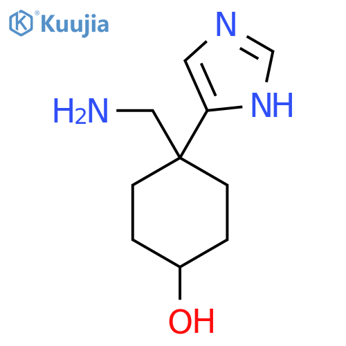 4-(aminomethyl)-4-(1H-imidazol-5-yl)cyclohexan-1-ol structure