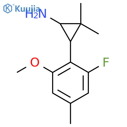 3-(2-fluoro-6-methoxy-4-methylphenyl)-2,2-dimethylcyclopropan-1-amine structure