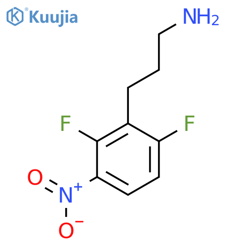 3-(2,6-difluoro-3-nitrophenyl)propan-1-amine structure