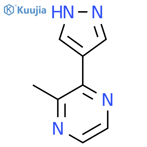 2-methyl-3-(1H-pyrazol-4-yl)pyrazine structure