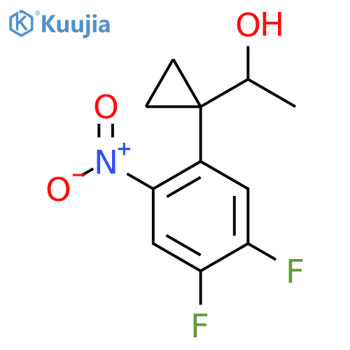 1-1-(4,5-difluoro-2-nitrophenyl)cyclopropylethan-1-ol structure