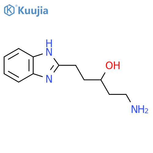 1-amino-5-(1H-1,3-benzodiazol-2-yl)pentan-3-ol structure