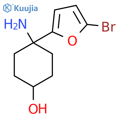 4-amino-4-(5-bromofuran-2-yl)cyclohexan-1-ol structure