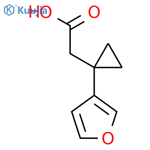 2-1-(furan-3-yl)cyclopropylacetic acid structure