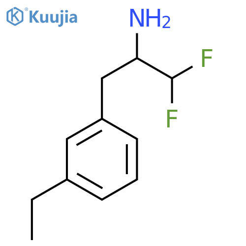 3-(3-ethylphenyl)-1,1-difluoropropan-2-amine structure