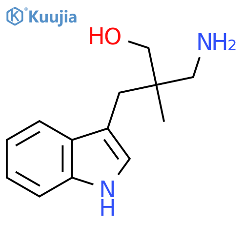 3-amino-2-(1H-indol-3-yl)methyl-2-methylpropan-1-ol structure