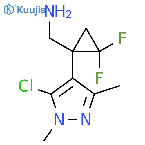 1-(5-chloro-1,3-dimethyl-1H-pyrazol-4-yl)-2,2-difluorocyclopropylmethanamine structure
