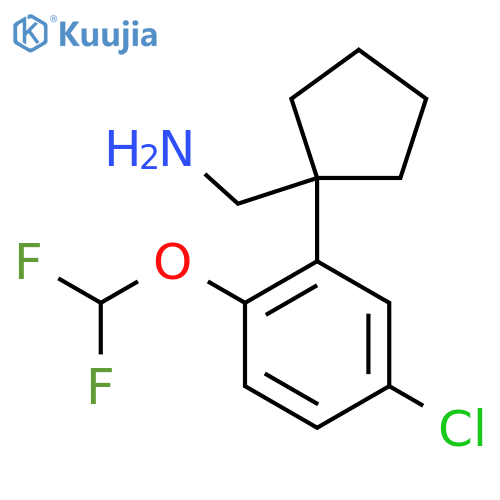 {1-5-chloro-2-(difluoromethoxy)phenylcyclopentyl}methanamine structure