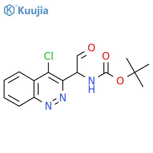 tert-butyl N-1-(4-chlorocinnolin-3-yl)-2-oxoethylcarbamate structure