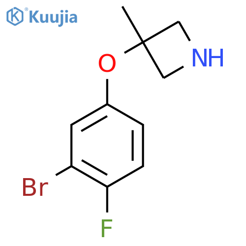 3-(3-bromo-4-fluorophenoxy)-3-methylazetidine structure
