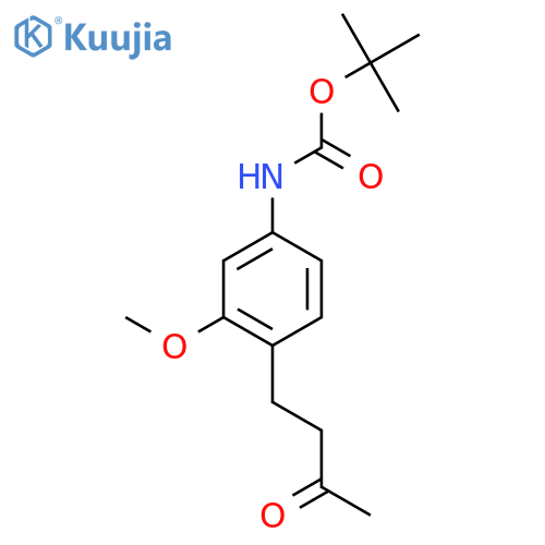 tert-butyl N-3-methoxy-4-(3-oxobutyl)phenylcarbamate structure