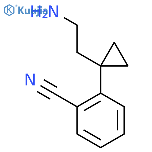 2-1-(2-aminoethyl)cyclopropylbenzonitrile structure