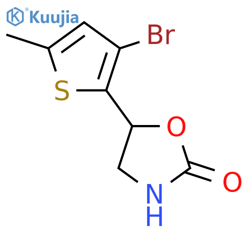 5-(3-bromo-5-methylthiophen-2-yl)-1,3-oxazolidin-2-one structure