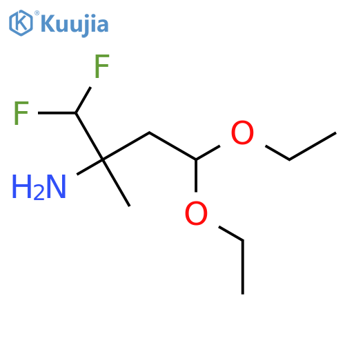 4,4-diethoxy-1,1-difluoro-2-methylbutan-2-amine structure