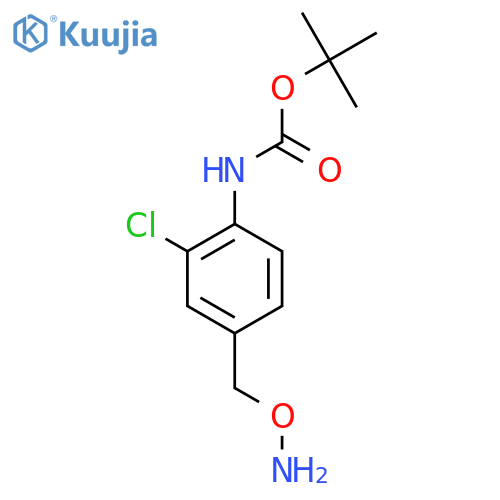tert-butyl N-{4-(aminooxy)methyl-2-chlorophenyl}carbamate structure