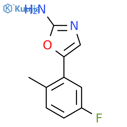 5-(5-fluoro-2-methylphenyl)-1,3-oxazol-2-amine structure