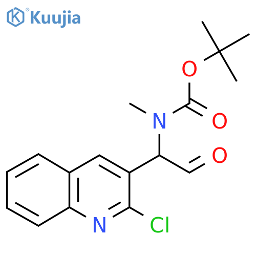 tert-butyl N-1-(2-chloroquinolin-3-yl)-2-oxoethyl-N-methylcarbamate structure