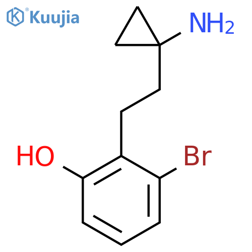 2-2-(1-aminocyclopropyl)ethyl-3-bromophenol structure