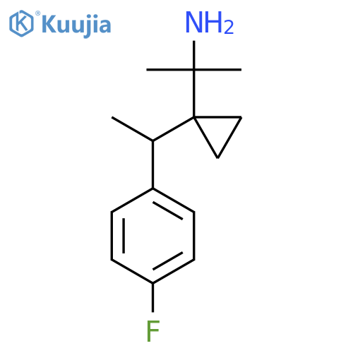 2-{1-1-(4-fluorophenyl)ethylcyclopropyl}propan-2-amine structure