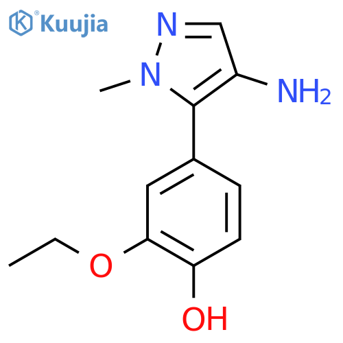 4-(4-amino-1-methyl-1H-pyrazol-5-yl)-2-ethoxyphenol structure