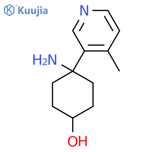 4-amino-4-(4-methylpyridin-3-yl)cyclohexan-1-ol structure