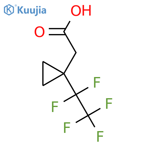 2-1-(pentafluoroethyl)cyclopropylacetic acid structure