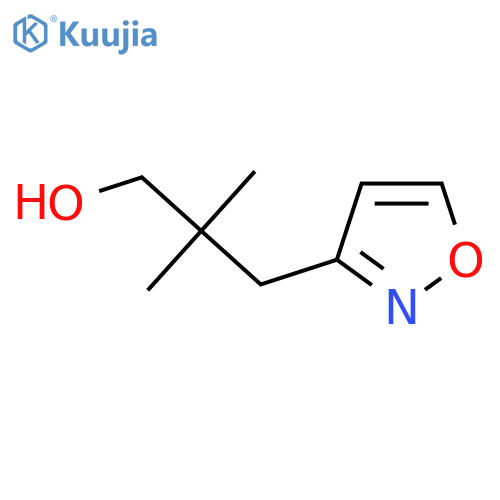 2,2-dimethyl-3-(1,2-oxazol-3-yl)propan-1-ol structure