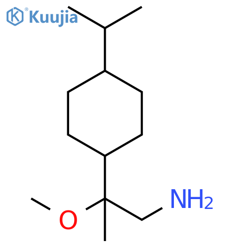 2-methoxy-2-4-(propan-2-yl)cyclohexylpropan-1-amine structure