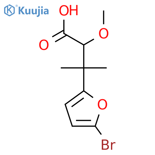 3-(5-bromofuran-2-yl)-2-methoxy-3-methylbutanoic acid structure